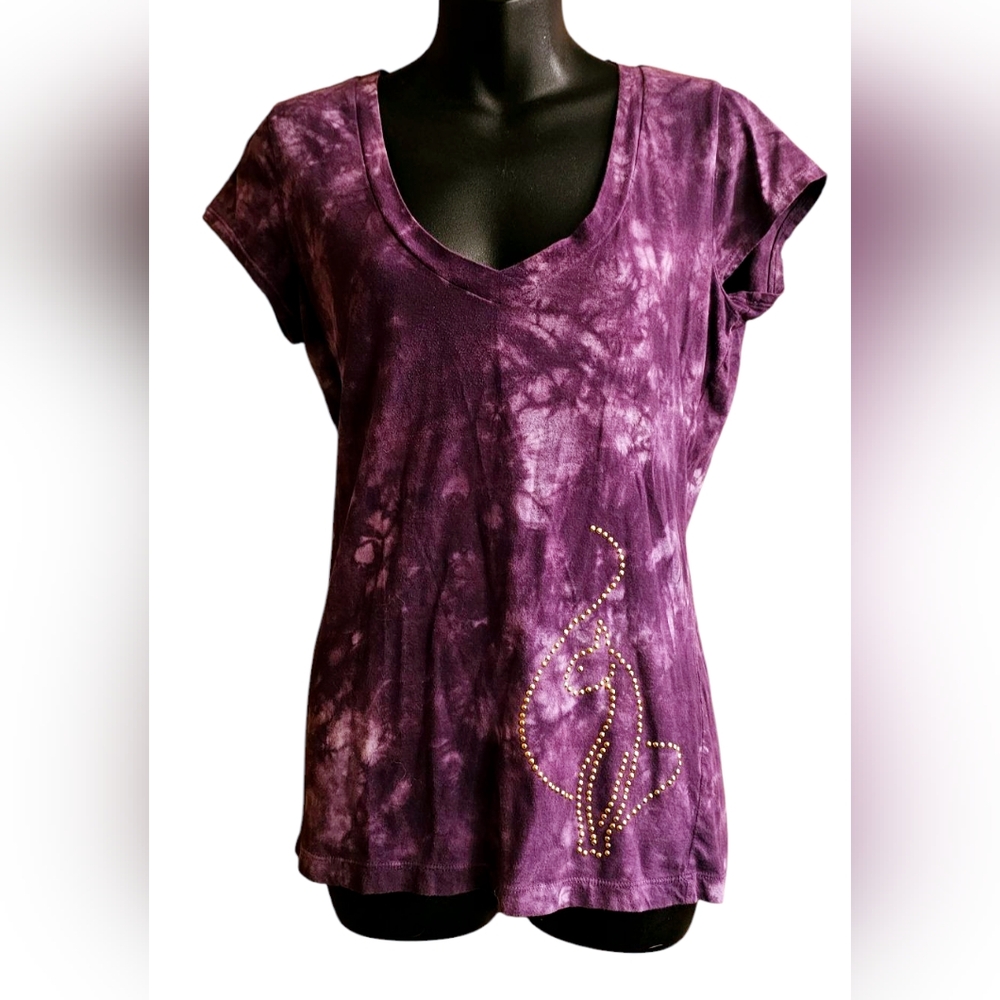 Vintage Baby Phat Shirt Y2K Size XL Purple Tie Dye RARE